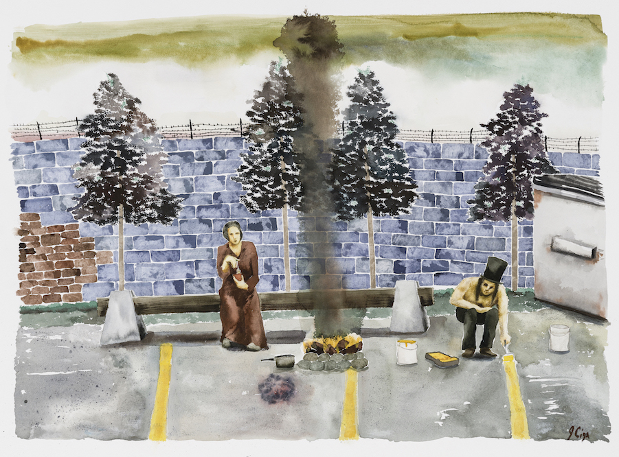 Joseph-Tisiga_Quiet-and-Undesired-Space_2017_watercolour-on-paper_22x30