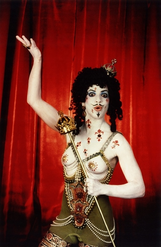 Shelly-Mars-as-22Daring-Dramatist22-on-one-of-the-cards-of-Post-Modern-Pin-Ups-by-by-Annie-Sprinkle.-Makeup-by-Kabuki-Starshine