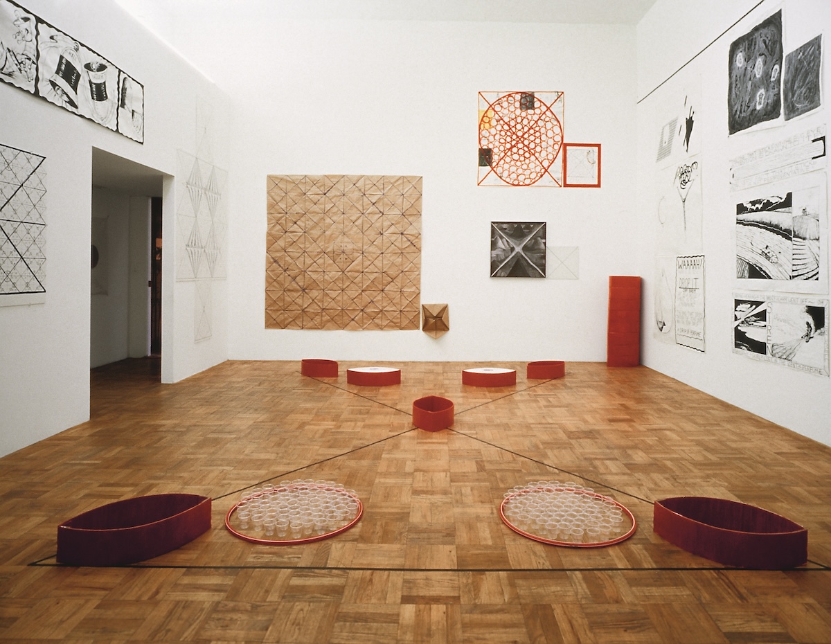Installation-view-of-Untitled-1983-at-Monkey-Island-exhibition-Rosamund-Felsen-Gallery-Los-Angeles-1983.Mike-Kelley-Foundation-for-the-Arts