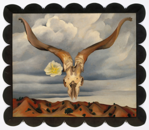 BM Georgia O'Keeffe Ram's Head and White Hollyhock-Hills